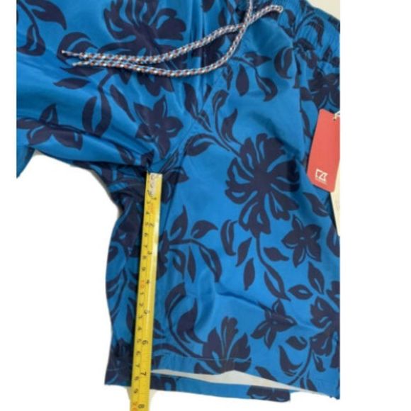 Cutter & Buck Men's Swim Blue Trunk Big and Tall Quick Dry Draw String Size X1B - Picture 2 of 3